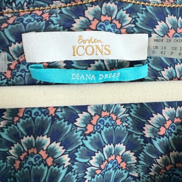 BODEN ICONS SILK DIANA DRESS LINE TUNIC TOP BLUE - Picture 3 of 8